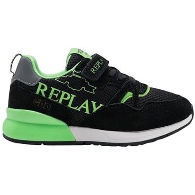 Replay Jungen Sneaker, Black Acid Green (Schwarz), 37 Replay Jungen Sneaker, Black Acid Green (Schwarz), 37