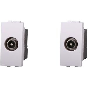 IXTRIMA Anschluss TV-Steckdose männlich Farbe weiß kompatibel mit Bticino Living Light/International 2 Stück IXTRIMA Anschluss TV-Steckdose männlich Farbe weiß kompatibel mit Bticino Living Light/International 2 Stück