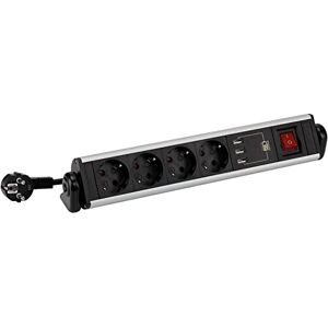 Simon Drehbare Mehrfachsteckdose mit 4 Steckdosen und 3 USB - 16A 250V Simon Drehbare Mehrfachsteckdose mit 4 Steckdosen und 3 USB - 16A 250V