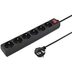 PremiumCord Steckdosenleiste mit Netzschalter 5 m, 6 Steckdosen, 230 V-Verlängerungskabel, 3 um 45° gedrehte französische Steckdosen, hochwertige Steckdosenleiste mit Kindersicherung, Farbe Schwarz PremiumCord Steckdosenleiste mit Netzschalter 5 m, 6 Steckdosen, 230 V-Verlängerungskabel, 3 um 45° gedrehte französische Steckdosen, hochwertige Steckdosenleiste mit Kindersicherung, Farbe Schwarz