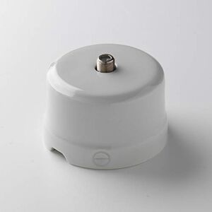 KLARTEXT TV-Satellitensteckdose BELLE ÉPOQUE im Vintage-Stil mit Textilkabel, handgefertigt, Hochglanzweiß KLARTEXT TV-Satellitensteckdose BELLE ÉPOQUE im Vintage-Stil mit Textilkabel, handgefertigt, Hochglanzweiß