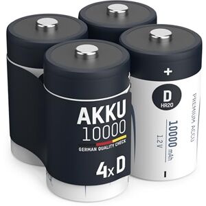 Ansmann Akku Mono D 9300 mAh 1,2V NiMh, 4 Stück, wiederaufladbar, ideal für Spielzeug, Modellbau, Taschenlampe, Radio Ansmann Akku Mono D 9300 mAh 1,2V NiMh, 4 Stück, wiederaufladbar, ideal für Spielzeug, Modellbau, Taschenlampe, Radio