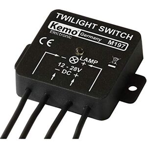 Kemo M197 Dämmerungsschalter 12 28 V/DC, max. 5A. Automatisches Ein- und Ausschalten bei Dämmerung / Tagesanbruch. Für beliebige elektrische Last wie Glühlampe, Motor oder LED-Lampe Kemo M197 Dämmerungsschalter 12 28 V/DC, max. 5A. Automatisches Ein- und Ausschalten bei Dämmerung / Tagesanbruch. Für beliebige elektrische Last wie Glühlampe, Motor oder LED-Lampe