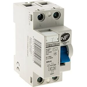 Zenitech Interrupteur différentiel 63/2 30 mA Type AC Zenitech Interrupteur différentiel 63/2 30 mA Type AC