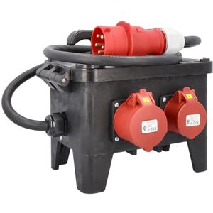 as - Schwabe as Schwabe Mobiler Baustromverteiler CEE 32 A 400 V, 4x T23 IP55, CEE 16 A und 32 A, 2 m H07RN-F, mit FI/LS, IP44 spritzwassergeschützt as - Schwabe as Schwabe Mobiler Baustromverteiler CEE 32 A 400 V, 4x T23 IP55, CEE 16 A und 32 A, 2 m H07RN-F, mit FI/LS, IP44 spritzwassergeschützt