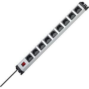 Kopp 227020018 Powerversal Steckdosenleiste, 9-Fach, mit beleuchtetem Schalter, IP 20, Grau, Schwarz Kopp 227020018 Powerversal Steckdosenleiste, 9-Fach, mit beleuchtetem Schalter, IP 20, Grau, Schwarz