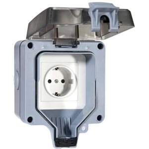 vonsera Außensteckdose Wasserdicht IP66, 16A Aufputzsteckdose für Garten, Garage & Feuchträume, 1-Fach mit klappbarem Deckel, Staub-und Wetterfest, Aussensteckdose Aufputz vonsera Außensteckdose Wasserdicht IP66, 16A Aufputzsteckdose für Garten, Garage & Feuchträume, 1-Fach mit klappbarem Deckel, Staub-und Wetterfest, Aussensteckdose Aufputz