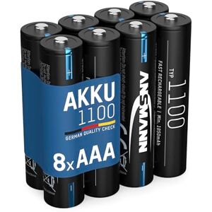 Ansmann Akku Micro AAA 1050 mAh 1,2V NI-MH, 8 Stück, wiederaufladbar, ideal für Kamerablitz, ferngesteuerte Autos, Kameras, Radio, hohe Kapazität Ansmann Akku Micro AAA 1050 mAh 1,2V NI-MH, 8 Stück, wiederaufladbar, ideal für Kamerablitz, ferngesteuerte Autos, Kameras, Radio, hohe Kapazität
