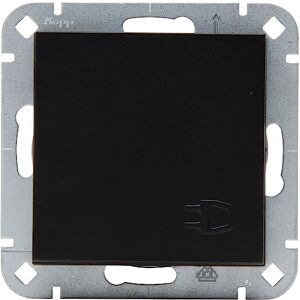 Kopp HK07 Schutzkontakt-Steckdose, Klappdeckel, erhöhter Berührungsschutz, Farbe: schwarz matt (3 Stück) Kopp HK07 Schutzkontakt-Steckdose, Klappdeckel, erhöhter Berührungsschutz, Farbe: schwarz matt (3 Stück)