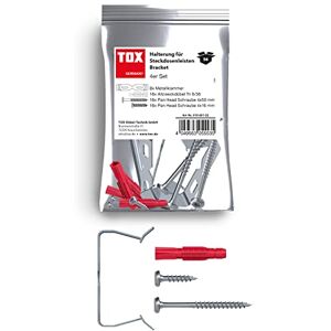 TOX Halterung für Steckdosenleisten Bracket, flexibel anpassbar, für mehr Platz und Ordnung, sicherer Halt in fast allen Baustoffen, im wiederverschließbaren Beutel, 4er Set, 01060102 TOX Halterung für Steckdosenleisten Bracket, flexibel anpassbar, für mehr Platz und Ordnung, sicherer Halt in fast allen Baustoffen, im wiederverschließbaren Beutel, 4er Set, 01060102