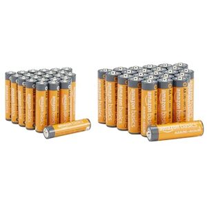 Amazon Hochleistungs-Alkali-Batterien, AA und AAA, Vorteilspack, 24 AA-Batterien und 24 AAA-Batterien, 1,5 V, 10 Jahre lagerfähig, 48 Stück Amazon Hochleistungs-Alkali-Batterien, AA und AAA, Vorteilspack, 24 AA-Batterien und 24 AAA-Batterien, 1,5 V, 10 Jahre lagerfähig, 48 Stück