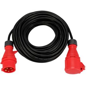 REV CEE Verlängerung Verlängerungskabel 20m außen IP44 Starkstromkabel, 11000W, 400V, schwarz REV CEE Verlängerung Verlängerungskabel 20m außen IP44 Starkstromkabel, 11000W, 400V, schwarz