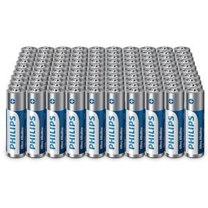 Philips Ultra AA Alkali Batterien Großpackung für Haushaltsgeräte und Büro, 100 Stück Philips Ultra AA Alkali Batterien Großpackung für Haushaltsgeräte und Büro, 100 Stück