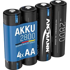 Ansmann NiMH Akku AA Typ 2800 1,2V (4er Pack) Mignon AA Batterien wiederaufladbar, hohe Kapazität, min. 2650 mAh, für hohen Strombedarf z.B. Taschenlampe, Controller, Kamera, Foto-Blitz, Modellbau Ansmann NiMH Akku AA Typ 2800 1,2V (4er Pack) Mignon AA Batterien wiederaufladbar, hohe Kapazität, min. 2650 mAh, für hohen Strombedarf z.B. Taschenlampe, Controller, Kamera, Foto-Blitz, Modellbau