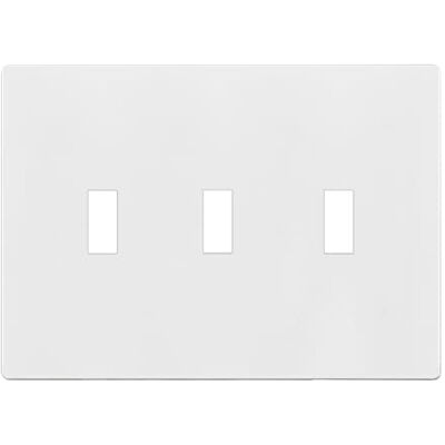 ENERLITES Schraubenlose Dreifach-Kippschalter-Wandplatte, kindersichere Lichtschalter-Abdeckung, Standardgröße, 3-fach, 11,9 x 16,6 cm, unzerbrechliches Polycarbonat-Thermoplast, UL-gelistet, ENERLITES Schraubenlose Dreifach-Kippschalter-Wandplatte, kindersichere Lichtschalter-Abdeckung, Standardgröße, 3-fach, 11,9 x 16,6 cm, unzerbrechliches Polycarbonat-Thermoplast, UL-gelistet,