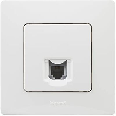 Legrand 396442 Niloé Monoblock-Serie RJ11 Komplett-Mechanismus, weiß Telefonbuchse RJ11, Serie Niloé Monoblock, kompletter Mechanismus mit Rahmen, Weiß, 396442 Legrand 396442 Niloé Monoblock-Serie RJ11 Komplett-Mechanismus, weiß Telefonbuchse RJ11, Serie Niloé Monoblock, kompletter Mechanismus mit Rahmen, Weiß, 396442