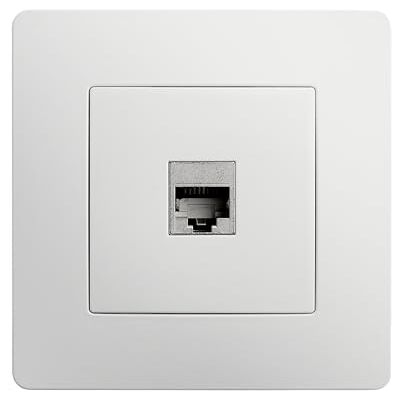 DEBFLEX Caly RJ45-Steckdose Cat6, Highspeed-Ethernet-Wandmontage, ABS, Unterputz, Weiß, 85 x 85 x 36 mm DEBFLEX Caly RJ45-Steckdose Cat6, Highspeed-Ethernet-Wandmontage, ABS, Unterputz, Weiß, 85 x 85 x 36 mm