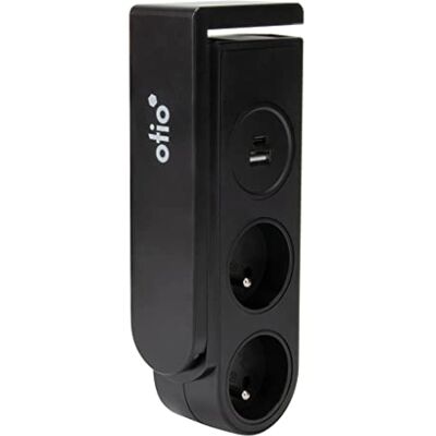 Otio Gekko Clip-on-Steckdosenleiste 2 Steckdosen + 2 USB-Anschlüsse Schwarz Otio Gekko Clip-on-Steckdosenleiste 2 Steckdosen + 2 USB-Anschlüsse Schwarz