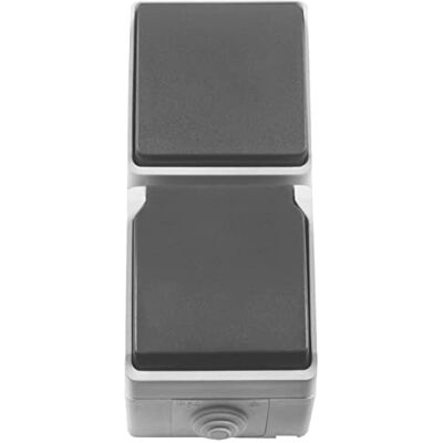 Amig 3660 Wasserdichte Schuko-Basis IP54 230 V grau Amig 3660 Wasserdichte Schuko-Basis IP54 230 V grau