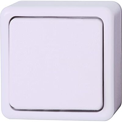 Kopp 513702008 Kreuzschalter Aufputzprogramm Standard, 10 A, 250 V, Arktis-Weiß Kopp 513702008 Kreuzschalter Aufputzprogramm Standard, 10 A, 250 V, Arktis-Weiß