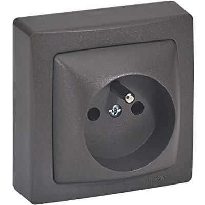 Legrand 097631 Marron - Elektrische Steckdose - 2P+T, 16A, Quadrat Legrand 097631 Marron - Elektrische Steckdose - 2P+T, 16A, Quadrat
