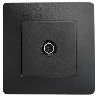 DEBFLEX Caly – TV-Wandsteckdose – TV-Anschluss oder TNT-Decoder – ABS – Unterputzmontage – komplett mit Abdeckplatte – Schwarz – 85 x 85 x 40 mm DEBFLEX Caly – TV-Wandsteckdose – TV-Anschluss oder TNT-Decoder – ABS – Unterputzmontage – komplett mit Abdeckplatte – Schwarz – 85 x 85 x 40 mm