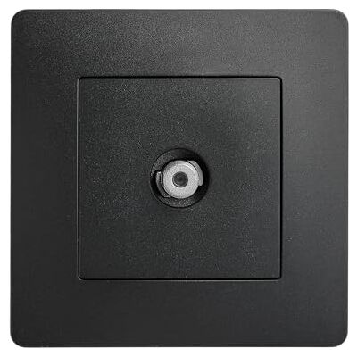 DEBFLEX Caly – Buchse Typ F 2400 MHz – Koaxialstecker für Anschluss von Antenne oder Satellitenschüssel – ABS – Unterputz – Schwarz – 85 x 85 x 35 mm DEBFLEX Caly – Buchse Typ F 2400 MHz – Koaxialstecker für Anschluss von Antenne oder Satellitenschüssel – ABS – Unterputz – Schwarz – 85 x 85 x 35 mm