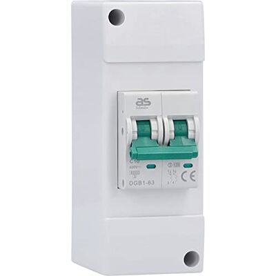 as - Schwabe as Schwabe LS Sicherungsautomat C10A 2-polig, 230V/10A 131 x 50 x 80 mm Sicherungskasten für Caravan, Wohnwagen und Wohnmobil Selbstmontage IP44, 61564 as - Schwabe as Schwabe LS Sicherungsautomat C10A 2-polig, 230V/10A 131 x 50 x 80 mm Sicherungskasten für Caravan, Wohnwagen und Wohnmobil Selbstmontage IP44, 61564