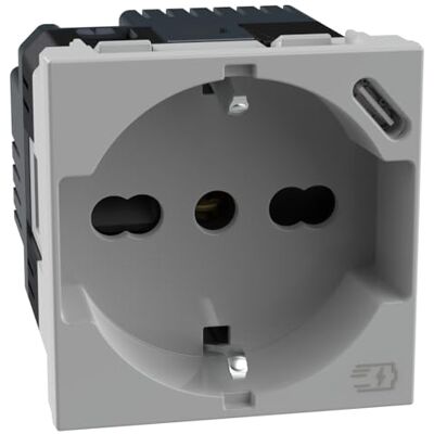 Bticino JG4140A16USB - Kompakt 2 Module - Steckdose Bticino JG4140A16USB - Kompakt 2 Module - Steckdose