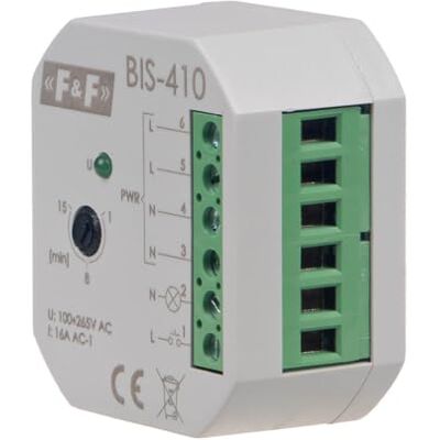 F&F BIS-410 Bistabilrelais 16A 230V AC mit Timer - Schalter F&F BIS-410 Bistabilrelais 16A 230V AC mit Timer - Schalter
