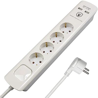 FeinTech Modell MD000432 Steckdosenleiste - 4 Steckdosen FeinTech Modell MD000432 Steckdosenleiste - 4 Steckdosen