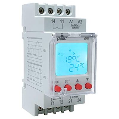 plikc TRM Modularer digitaler Temperaturregler mit Sonde Bereich von -20 bis +130 °C Stromversorgung 24 240 VAC/DC plikc TRM Modularer digitaler Temperaturregler mit Sonde Bereich von -20 bis +130 °C Stromversorgung 24 240 VAC/DC
