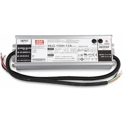 MEAN WELL HLG-150H-12A LED Netzteil Trafo SNT 12V/DC/0-12,5A/ 150W IP65 Transformator für Beleuchtung MEAN WELL HLG-150H-12A LED Netzteil Trafo SNT 12V/DC/0-12,5A/ 150W IP65 Transformator für Beleuchtung