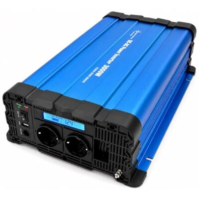 solartronics Spannungswandler FS3000D 12V 3000/6000 Watt Reiner Sinus BLAU m. Display FS Serie Inverter Wechselrichter solartronics Spannungswandler FS3000D 12V 3000/6000 Watt Reiner Sinus BLAU m. Display FS Serie Inverter Wechselrichter