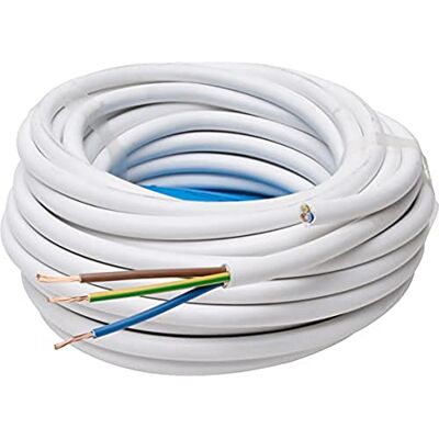 Kopp 151810842 Schlauchleitung H05 VV-F 3G, 1.5 mm², 10 m, weiß, 10m Kopp 151810842 Schlauchleitung H05 VV-F 3G, 1.5 mm², 10 m, weiß, 10m