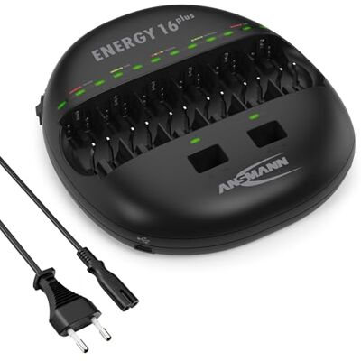 Ansmann Energy 16 Plus – Schnellladegerät für AAA, AA, C, D, 9V & USB – Test & Pflege Ansmann Energy 16 Plus – Schnellladegerät für AAA, AA, C, D, 9V & USB – Test & Pflege