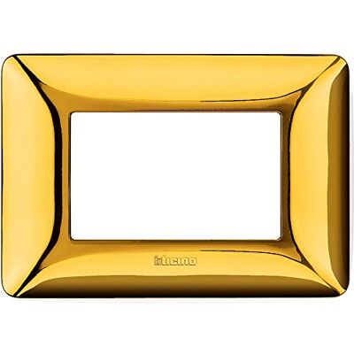 Bticino Abdeckrahmen, 3 Module, Gold, AM4803GOR Bticino Abdeckrahmen, 3 Module, Gold, AM4803GOR