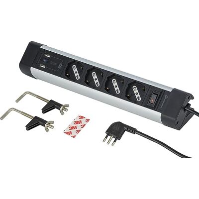 Electraline Mehrfachstecker - 4 Steckdosen, USB-A, USB-C PD 20W Electraline Mehrfachstecker - 4 Steckdosen, USB-A, USB-C PD 20W