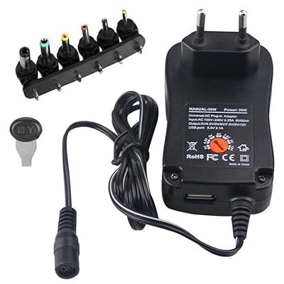 LINK LK1230W Universal-Netzteil 3-12 V 30 W mit USB 5 V 2,1 A – Verstellbarer Adapter für Elektronik, Router, LED und kleine Geräte LINK LK1230W Universal-Netzteil 3-12 V 30 W mit USB 5 V 2,1 A – Verstellbarer Adapter für Elektronik, Router, LED und kleine Geräte