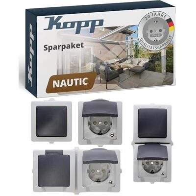 KOPP Graue Mehrfachsteckdose - Steckdosenleiste KOPP Graue Mehrfachsteckdose - Steckdosenleiste