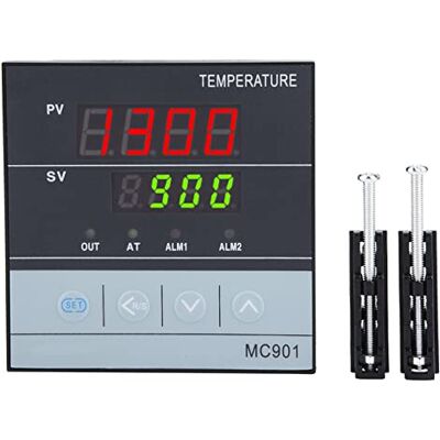 Hyuduo Digitaler Temperaturregler PID-Temperaturregler MC901 mit Typ K und PT100 Sensor SSR-Ausgang Relais für präzise Temperatursteuerung und Regelung Hyuduo Digitaler Temperaturregler PID-Temperaturregler MC901 mit Typ K und PT100 Sensor SSR-Ausgang Relais für präzise Temperatursteuerung und Regelung