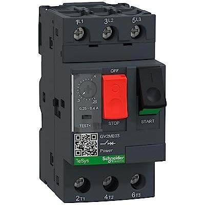 Schneider Electric GV2ME Motorschutzschalter, 0.25A, 0.4 A Schutzschalter 690V 89mm x 45 mm Motorschutzschalter mit Schneider Electric GV2ME Motorschutzschalter, 0.25A, 0.4 A Schutzschalter 690V 89mm x 45 mm Motorschutzschalter mit