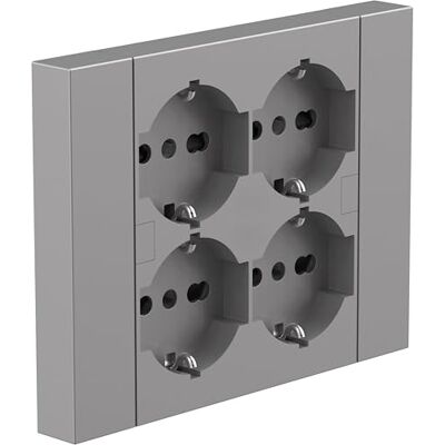 Electraline Quadra Mehrfachsteckdose - Wandmontage 4 Schuko Electraline Quadra Mehrfachsteckdose - Wandmontage 4 Schuko