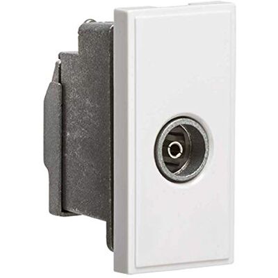 Knightsbridge NETTVSWH TV-Steckdose, abgeschirmt, 25 x 50 mm, Weiß Knightsbridge NETTVSWH TV-Steckdose, abgeschirmt, 25 x 50 mm, Weiß