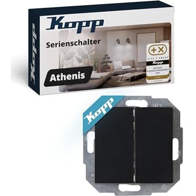 Kopp Athenis Wandschalter - Inbouwserie - Mattschwarz - Schalter Kopp Athenis Wandschalter - Inbouwserie - Mattschwarz - Schalter