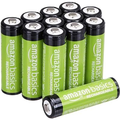 Amazon 12er-Pack wiederaufladbare AA-NiMH-Leistungsbatterien, 2000 mAh, 1,2 V, bis zu 1000x wiederaufladbar, vorgeladen Amazon 12er-Pack wiederaufladbare AA-NiMH-Leistungsbatterien, 2000 mAh, 1,2 V, bis zu 1000x wiederaufladbar, vorgeladen