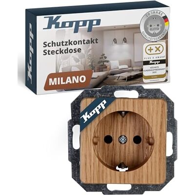 Kopp 914830089 - Erdungsteckdose - Natur Eiche - Presa con contatto di terra - Presa con contatto di terra Milano - in rovere naturale Kopp 914830089 - Erdungsteckdose - Natur Eiche - Presa con contatto di terra - Presa con contatto di terra Milano - in rovere naturale