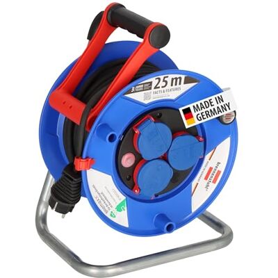 Brennenstuhl Garant IP44 Kabeltrommel (25m, Spezialkunststoff, kurzfristiger Einsatz im Außenbereich, Made in Germany) blau Brennenstuhl Garant IP44 Kabeltrommel (25m, Spezialkunststoff, kurzfristiger Einsatz im Außenbereich, Made in Germany) blau