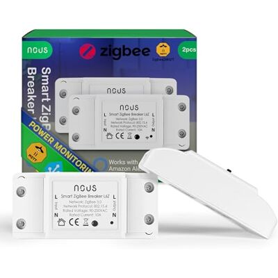 NOUS ZigBee schalter L6Z Alexa lichtschalter unterputz Tuya smart home switch mit zeitschaltuhr, Stromverbrauch Stromzähler, relais 230v Google Home Assistant ZigBee2MQTT 3.0 Hub erforderlich NOUS ZigBee schalter L6Z Alexa lichtschalter unterputz Tuya smart home switch mit zeitschaltuhr, Stromverbrauch Stromzähler, relais 230v Google Home Assistant ZigBee2MQTT 3.0 Hub erforderlich