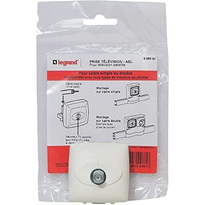 Legrand LEG98993 für SAT-TV-Steckdose, hervorstehend composable, Weiß Legrand LEG98993 für SAT-TV-Steckdose, hervorstehend composable, Weiß